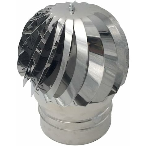 Embout de cheminée rotatif en acier inoxydable - 150 mm - Nouveau