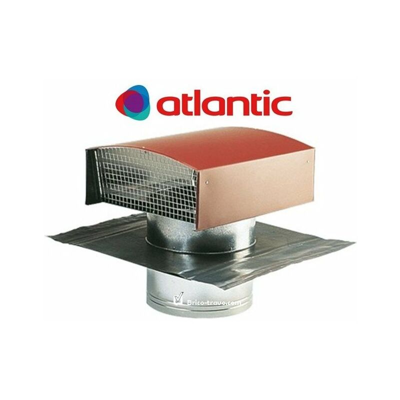 Sortie de toiture vmc 125 mm métallique pour tuile rouge