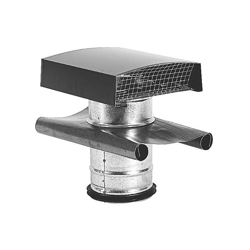 Atlantic - Chapeau alu fourreau galva feuille de plomb gris ø 125 mm