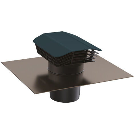 Sortie de toiture plastique couleur ardoise D125mm NATHER 587849