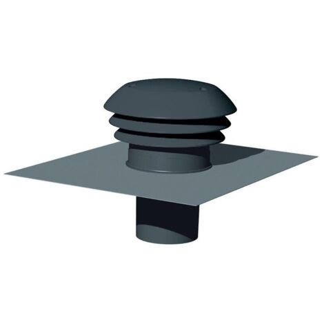 Sortie de toiture vmc gris ardoise 125mm