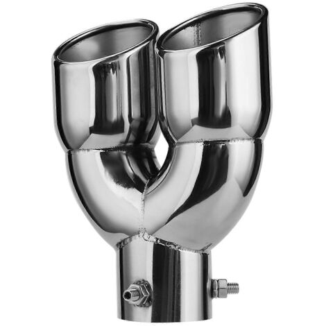 Sortie d'échappement double pour voiture, embouts en acier inoxydable 201, tuyaux de silencieux 63-76-220, accessoires auto durables et élégants.