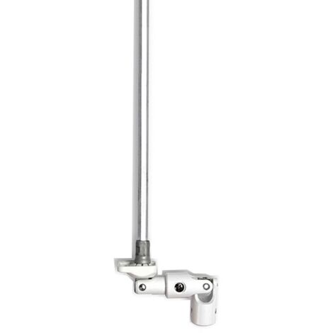 Sortie pliable 30° CHERUBINI 80717032V1316 - tige hexagonale acier & platine nylon 30x30 mm blanche