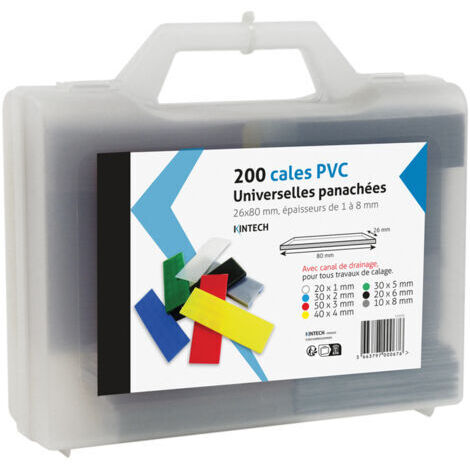 Sortierte Universal-PVC-Keile 80x26mm, 200er-Packung ACBAT