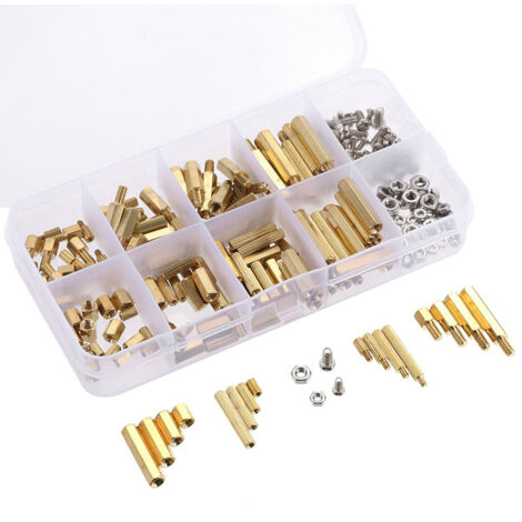 Sortiment an Metallbefestigungselementen [Kit] + [N/A] + [M2.5] + [Sechskant-Abstandshalter aus Messing]