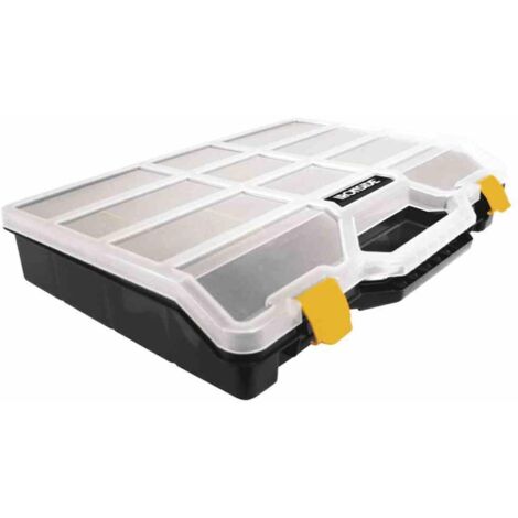 Sortimentskasten Größe M 378x290x61mm 21 Fächer Regale Lagerung Werkzeuge TOP