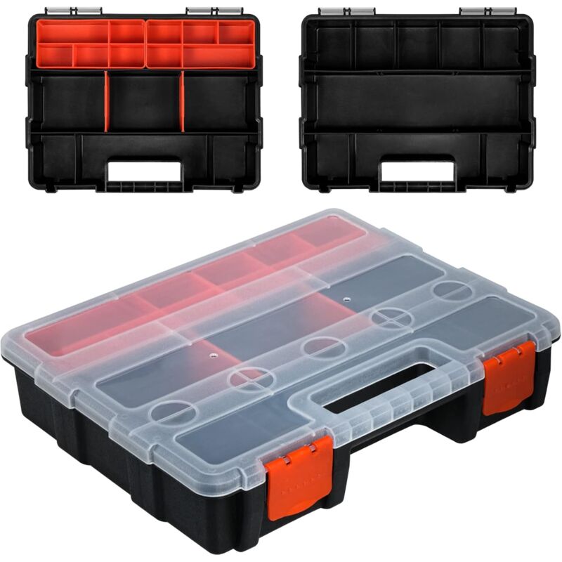 Sortmaster Organisateur d'outils, 22 compartiments, boîte de rangement pour vis, écrous, outils, petites pièces