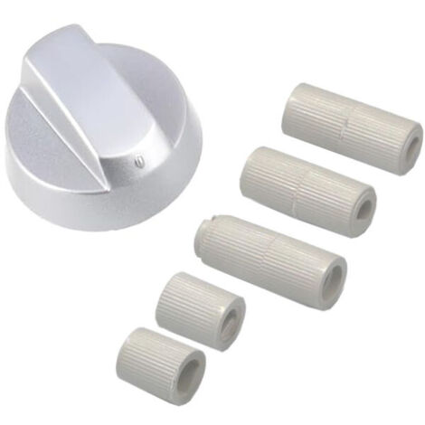 SOS Accessoire Bouton de four argent universel avec 5 adaptateurs pour Four, cuisinière TOUTES MARQUES 3666356130340