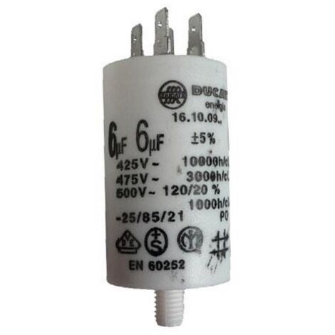 SOS Accessoire Condensateur 6MF 450V pour Lave-vaisselle LV0817100 AEG, AIRLUX, AIRPORT, ARISTON HOTPOINT, ARTHUR MARTIN ELECTROLUX, ASPES, BAUKNECHT,