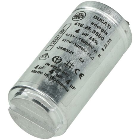 SOS Accessoire Condensateur de démarrage radial 4 mf pour Sèche-linge ARTHUR MARTIN ELECTROLUX 1256418011, 00602813