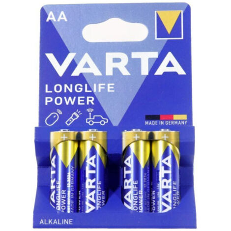 SOS Accessoire Lot de 4 piles alcaline AA LR06 pour Accessoires et entretien VARTA 4906121414