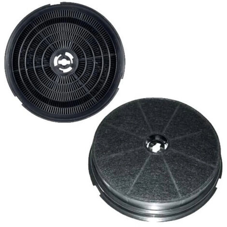 SOS Accessoire Lot de deux filtres charbon rond type 180 CR300 190X40 mm pour Hotte ARISTON HOTPOINT CR300, 484000008647