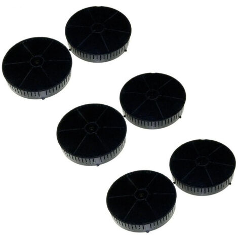 SOS Accessoire Lot de six filtres charbon T57 175X45 mm pour Hotte WHIRLPOOL 4055171138, 208352146603