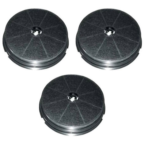 SOS Accessoire Lot de trois filtres charbon rond type 180 CR300 190X40 mm pour Hotte ARISTON HOTPOINT CR300, 484000008647
