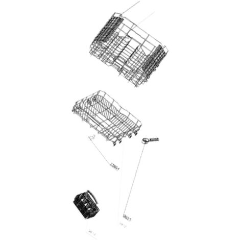 SOS Accessoire Panier inférieur pour Lave-vaisselle SABA 445A04