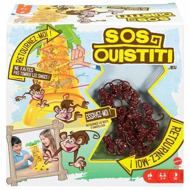 Mattel Games - SOS Ouistiti Jeu d'adresse enfant - 5 ans et +