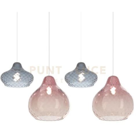 SOSP. BIANCO 4 LUCI RETTANGOLARE VETRI (2 X PICCOLO ZA + 2 X GRANDE RU) 1191BI-S4 RMIX-ZR