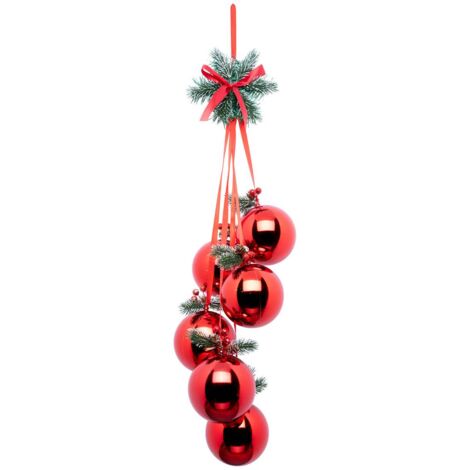 Sospendere 6 palline rosse in pvc - Feeric lights & christmas