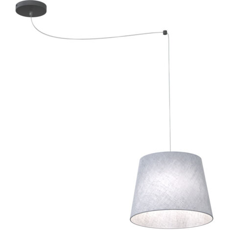 Sospensione 1 Luce Ascot Con Paralume Grigio