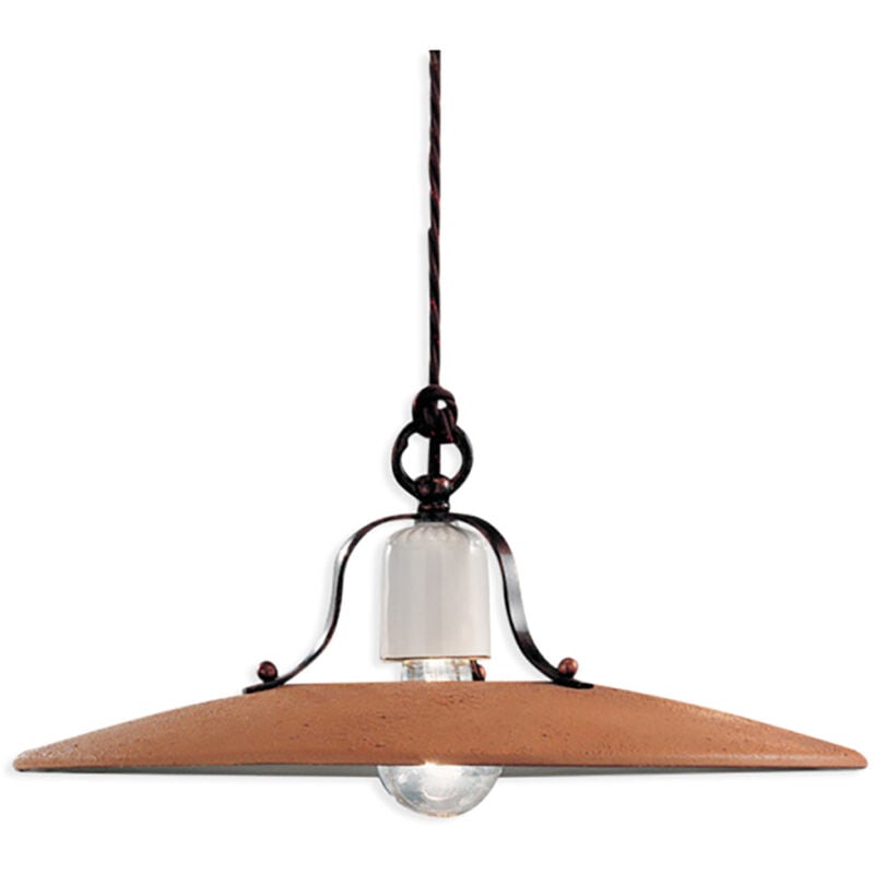 Ferroluce - Sospensione 1 Luce Ceramica Color Nero...