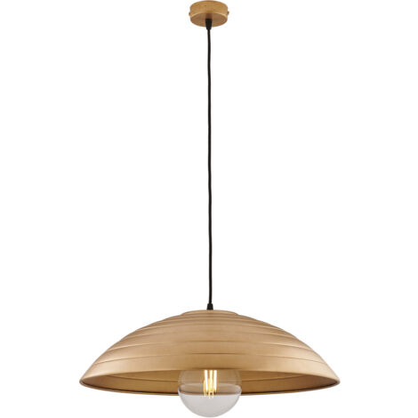 Sospensione 1 Luce Sender In Ferro Laccato Nero Con Decoro Oro