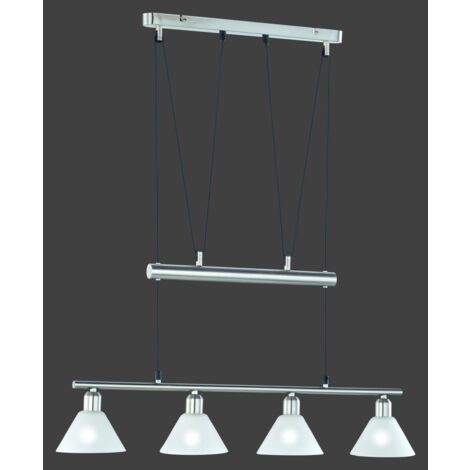 Sospensione 5 Luci Saliscendi Stamina Nichel L102 cm Trio Lighting