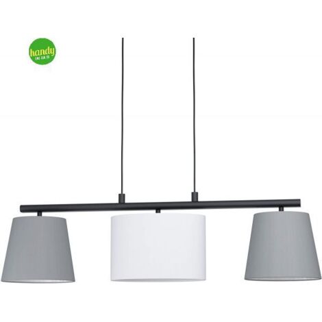 Sospensione Almeida 3Xe14 Paralumi Tessuto Assortiti Multicolor L86 Cm Eglo