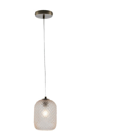 "Sospensione ASHFORD in vetro ambrato 150x15 cm."