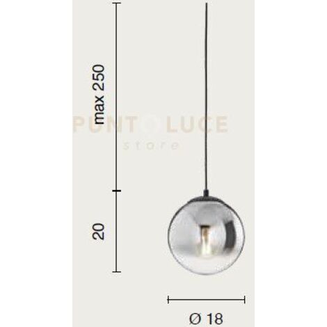 SOSPENSIONE BALU-2, 1 LUCE RAME ATTACCO E27 D.18CM H.20CM