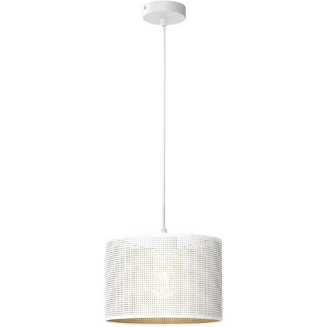 Sospensione bianca interno oro Ø25 Loft E27 Luminex