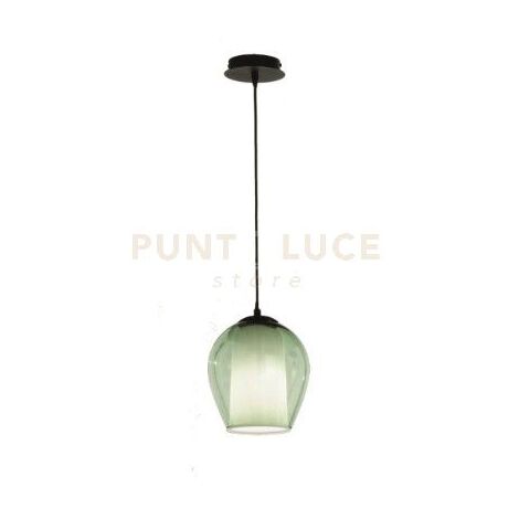 SOSPENSIONE BONNIE 1 VETRO VERDE 1 LUCE ATTACCO E27 D.20CM H.24CM