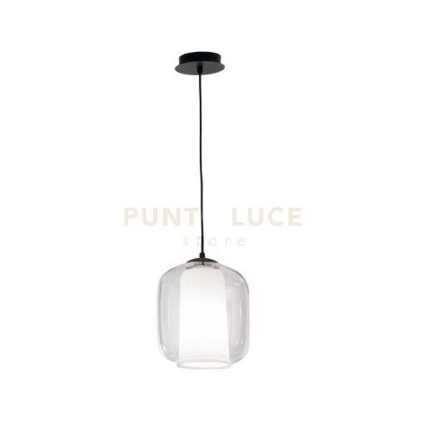 SOSPENSIONE BONNIE 2 VETRO TRASPARENTE 1 LUCE ATTACCO E27 D.22CM H.26CM