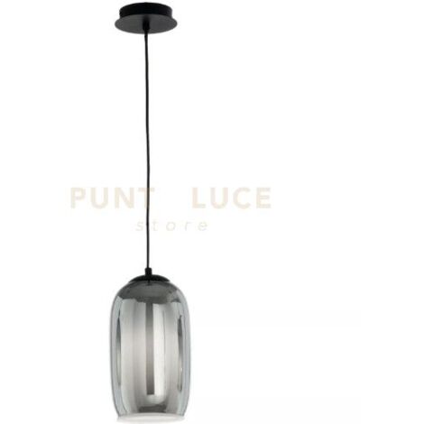 SOSPENSIONE BONNIE 3 VETRO FUME' 1 LUCE ATTACCO E27 D.15CM H.29CM