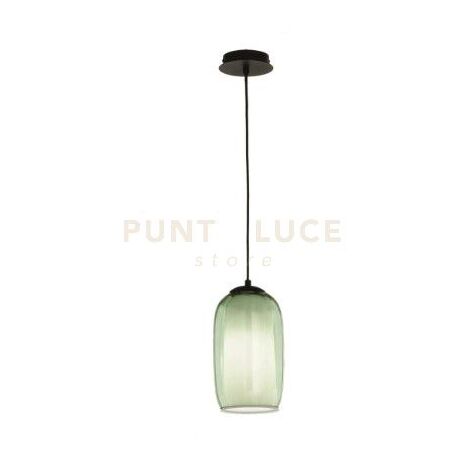 SOSPENSIONE BONNIE 3 VETRO VERDE 1 LUCE ATTACCO E27 D.15CM H.29CM