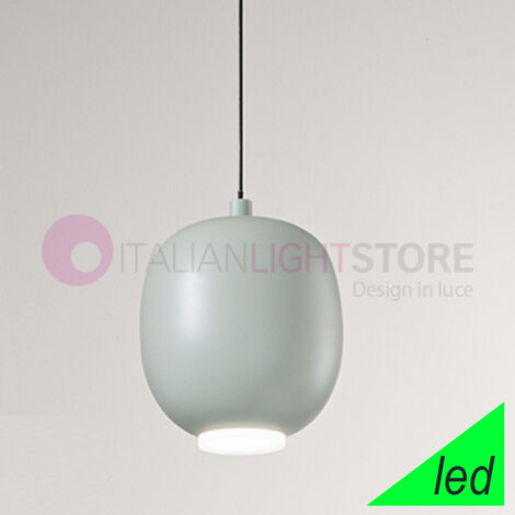 Sospensione BULLET 1 luce LED 9W 492LM 3000K metallo colore salvia d.12cm