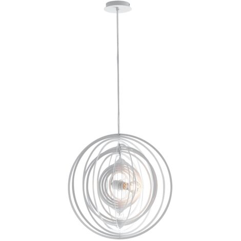 "Sospensione CLUB in metallo bianco 120x50 cm."