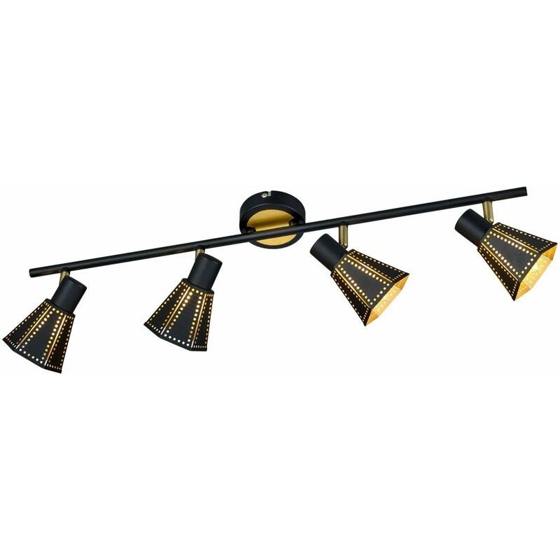 Image of Lampada da soffitto design fascio di luce sala da pranzo faretto spot oro regolabile Trio luci 800300432
