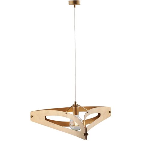 Sospensione con diffusore taglio laser in ferro laccato nero e rifiniture ottone brunito con decorazione oro antico e cavo elettrico regolabile 1 luce