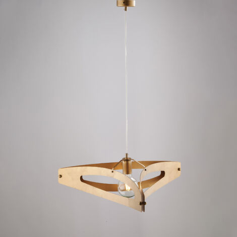 Sospensione con diffusore taglio laser in ferro laccato nero e rifiniture ottone brunito con decorazione oro antico e cavo elettrico regolabile 1 luce H.20 - MAX 120 - Ø51