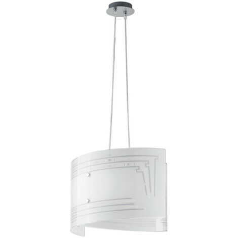 "Sospensione CONCEPT in vetro bianco 45 cm."
