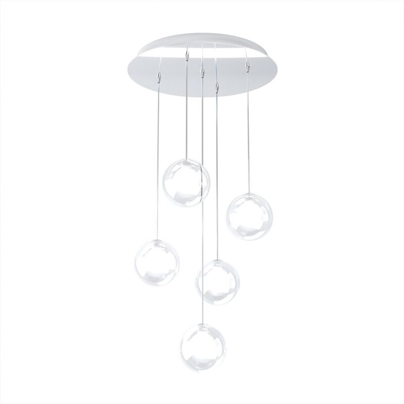 Sospensione Contemp Willow Metallo Cromo Vetro