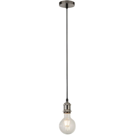 Sospensione Contemporanea Adjustable Acciaio Argento Alluminio 1 Luce E27