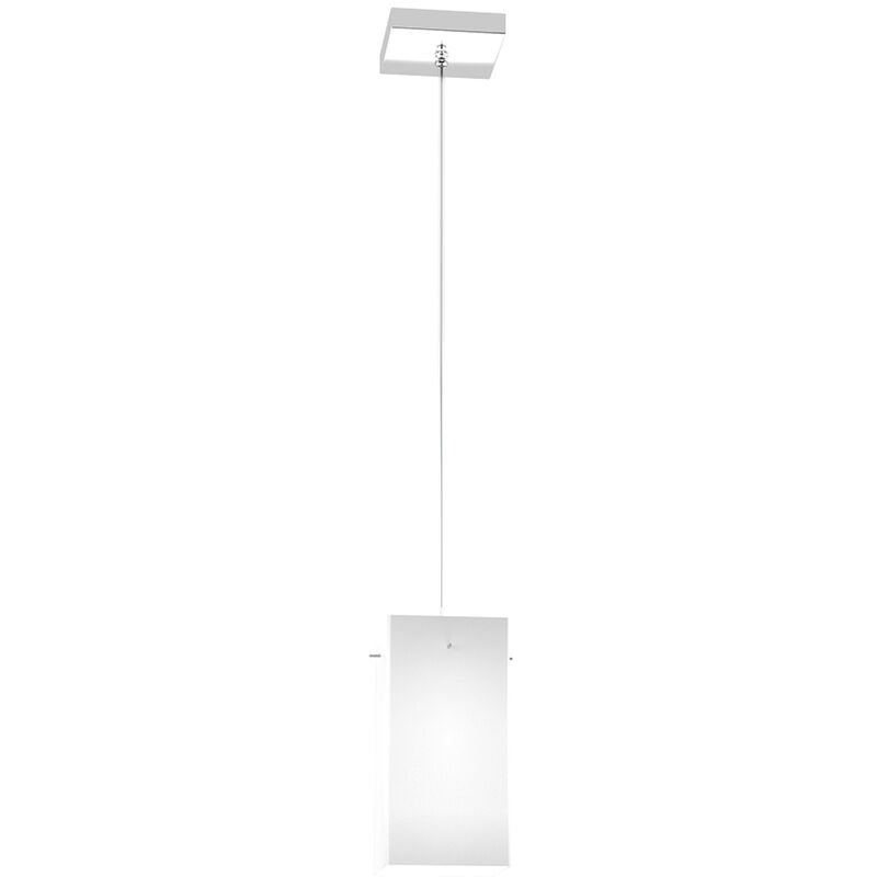 Image of Top-light - Sospensione Contemporanea Crazy Metallo Bianco Vetro 1 Luce E27 - Bianco|Cromo