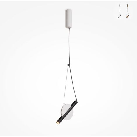 Sospensione Contemporanea Enigma Led Metallo Bianco Diffusore Bianco