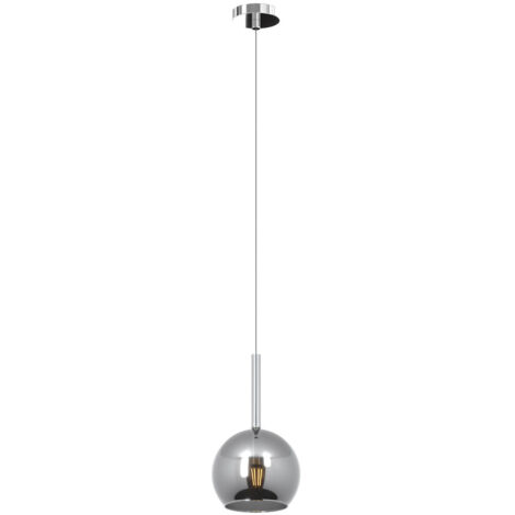 Sospensione Contemporanea Future Metallo Cromo Vetro Cromo 1 Luce E27 D.15Cm