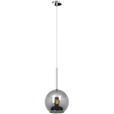 Sospensione Contemporanea Future Metallo Cromo Vetro Cromo 1 Luce E27 D.20Cm