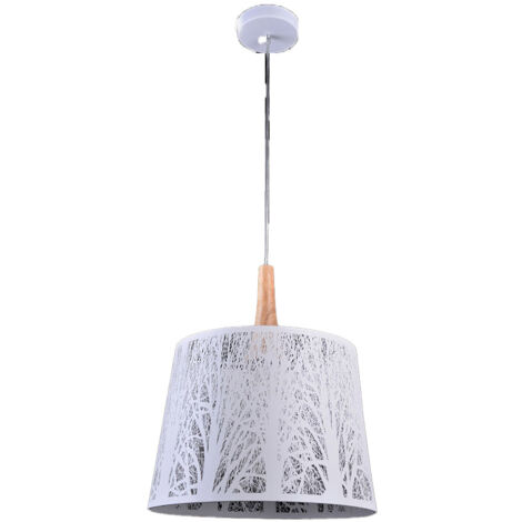 Sospensione Contemporanea Lantern Metallo Bianco 1 Luce Diffusore Metallo Bianco