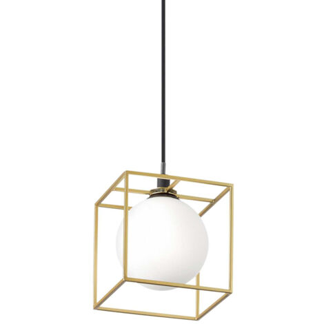 Sospensione Contemporanea Lingotto Metallo Ottone 1 Luce G9 3W 3000K Luce Calda