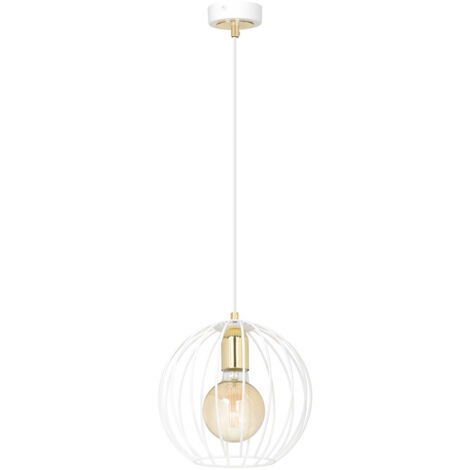 Sospensione Contemporanea Omoikane Acciaio Bianco 1 Luce E27 Ip20