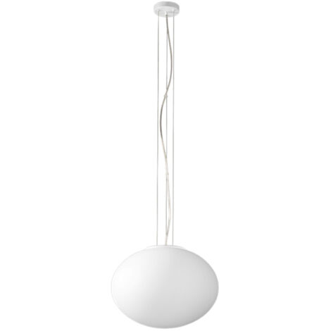 Sospensione Contemporanea Saturno Vetro Bianco 2 Luci E27 Ip20 D40